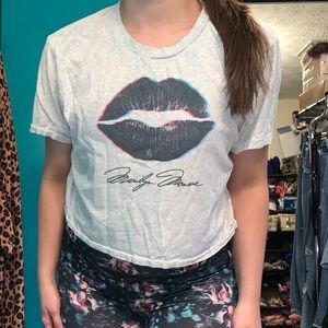 Lip crop tee Marilyn Monroe